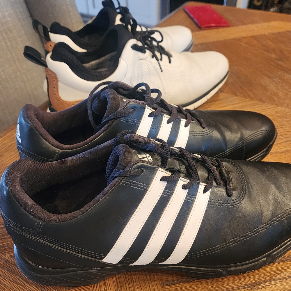 Adidas Men's Black Leather Tour 360 Soft Spike Golf Shoes NWOT 11½